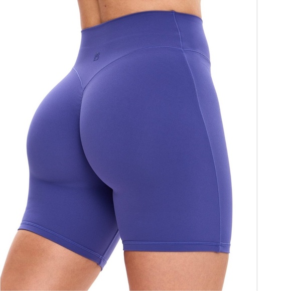 Buffbunny Collection Pants - Buffbunny Collection Aggressive Scrunch Biker Shorts Blue Size M